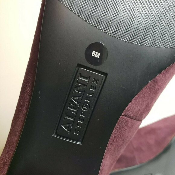 Alfani Womens Purple Suede Almond Toe Slip On Block Heels Career Shoes Size 6 M - Picture 7 of 9